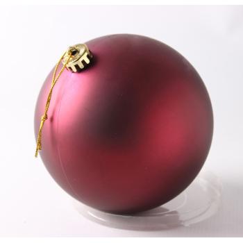 VIANOČNÁ OZDOBA GUĽA, MATNÁ, BORDOVÁ