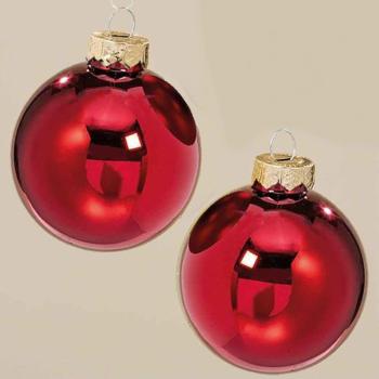 VIANOČNÁ OZDOBA GUĽA, ČERVENÁ MATNÁ LESKLÁ