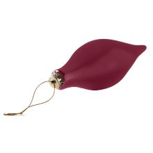 VIANOČNÁ DEKORÁCIA, TVAR KVAPKY, MATNÁ, BORDOVÁ