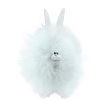 POLYRESINOVÝ KRÁLIK S PERÍM BIELY