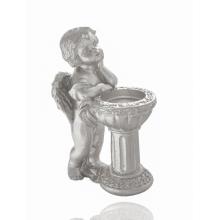 POLYRESINOVÝ ANJEL SO STĹPOM, STRIEBRO