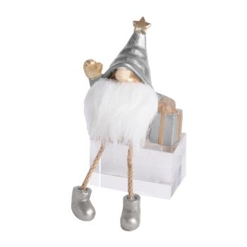 POLYRESINOVÝ KRÚŽOK DO NOSA, ZÁVESNÝ, STRIEBORNÝ