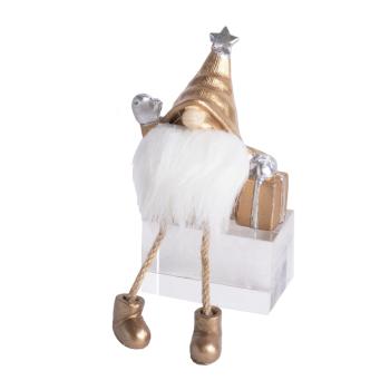 POLYRESINOVÝ KRÚŽOK DO NOSA, ZLATÝ, SO ZÁVESNÝMI NOŽIČKAMI