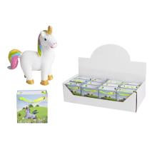 POLYRESINOVÝ JEDNOROŽEC V PAPIEROVOM VRECKU, SADA 12 KUSOV, DÚHOVÝ