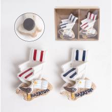 POLYRESINOVÁ CHLADIACA MAGNETICKÁ KEMPINGOVÁ STOLIČKA S ČAJKOU, 2 KUSY, S NÁPISOM "BALATON"