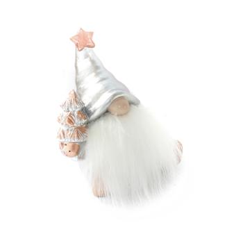 POLYRESINOVÝ KRÚŽOK DO NOSA S BOROVICOU, STRIEBORNÝ