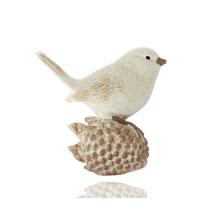 POLYRESINOVÝ VTÁK V KRABICI, BIELY