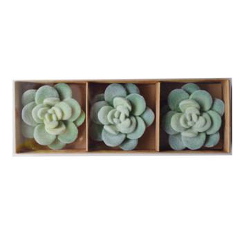 POLYRESINOVÁ DEKORÁCIA, 3 KUSY, KAKTUS, NEÓNOVO ZELENÁ