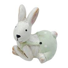 KERAMICKÝ KRÁLIK V BODKOVANÝCH ŠATÁCH, ZELENÝ ALEBO RUŽOVÝ