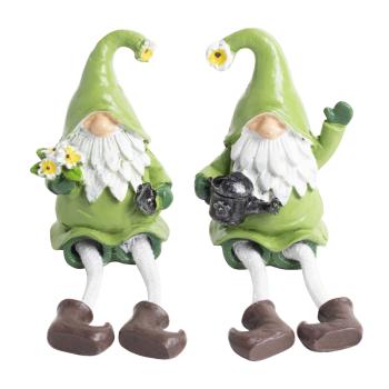 POLYRESINOVÁ DEKORÁCIA, TRPASLIČIA, ZELENÁ