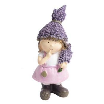 POLYRESINOVÁ DEKORÁCIA, DIEVČA V LEVANDUĽOVEJ ČIAPKE