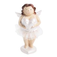 POLYRESINOVÁ DEKORÁCIA, BACUĽATÝ ANJEL SO SRDCOM