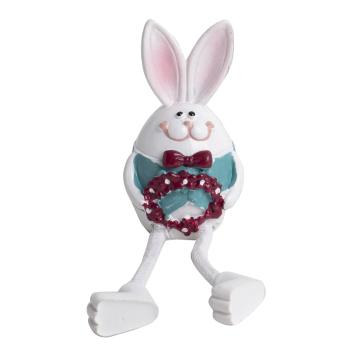 DEKORÁCIA Z POLYRESINU, CHLAPEC KRÁLIK, ZAVESENÉ NOHY, BACUĽATÝ