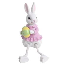 DEKORÁCIA Z POLYRESINU, ZAJAC S VAJÍČKOM V SUKNI, ZÁVESNÉ NOŽIČKY