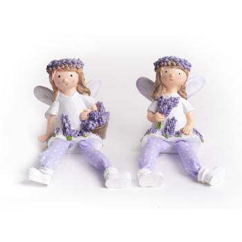 POLYRESINOVÁ LEVANDUĽOVÁ DIEVČINA SO ZAVESENÝMI NOHAMI