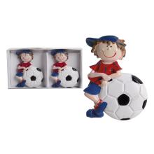 POLYRESINOVÁ NÁLEPKA S FUTBALOVOU LOPTOU, 2 KUSY, ČERVENÁ ALEBO MODRÁ