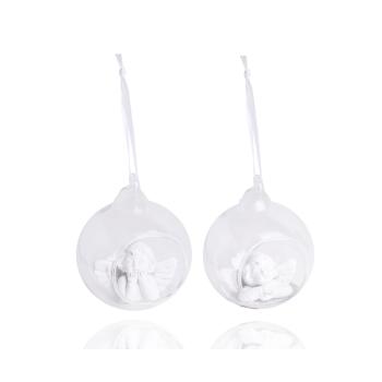 POLYRESINOVÝ ZÁVESNÝ ANJEL DIEVČA V SKLENENOM BUBNE