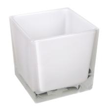 SKLENENÁ KOCKA BIELA