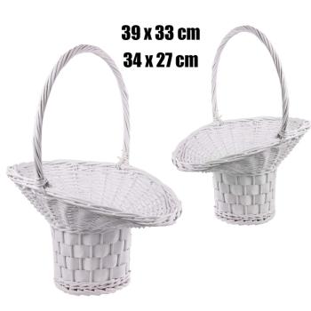 SÚPRAVA PRÚTENÝCH KOŠOV S VEĽKÝMI UŠAMI, 2 KUSY, FLORENTINE, BIELA