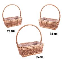 SÚPRAVA PRÚTENÝCH KOŠOV, VEĽKÉ UŠI, 3 KUSY, OBDĹŽNIKOVÉ, MEDOVO HNEDÉ