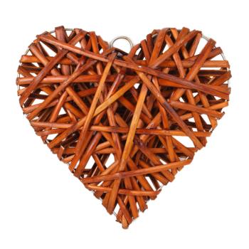 DEKOR VŔBOVÉ SRDCE, MEDOVÁ FARBA