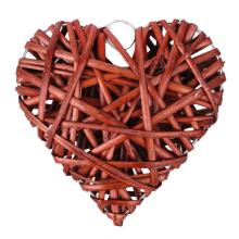 DEKOR VŔBOVÉ SRDCE, KÁVOVO HNEDÁ