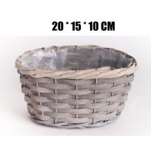 KVETINÁČ VŔBA, PRÚTIE, OVÁLNY, LEMOVANÝ, SIVÝ