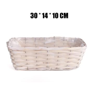 KVETINÁČ Z VŔBOVÉHO PRÚTIA, OBDĹŽNIKOVÝ, LEMOVANÝ, BIELY