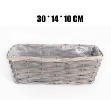 KVETINÁČ Z VŔBOVÉHO PRÚTIA, OBDĹŽNIKOVÝ, LEMOVANÝ, SIVÝ