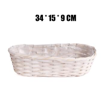 PRÚTENÝ KVETINÁČ, PRÚTENÝ, OVÁLNY, S OBLOŽENÍM, BIELY