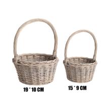 KÔŠ, PRÚTENÝ, KRUHOVÝ, SADA 2 KS, S UŠAMI, SIVÝ