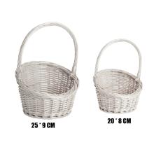 KÔŠ, PRÚTENÝ, OKRÚHLY, SADA 2 KS, S UŠAMI, BIELY