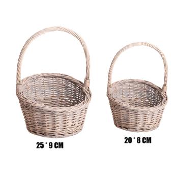 KÔŠ, PRÚTENÝ, KRUHOVÝ, SADA 2 KS, S UŠAMI, SIVÝ