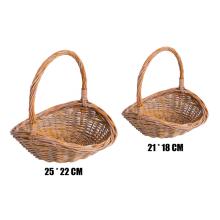 KOŠÍK, PRÚTENÝ, OBETNÝ, SADA, 2 KUSY, S UŠAMI, MEDOVÝ