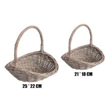 KÔŠ, PRÚTENÝ, PONUKA, SADA, 2 KUSY, S UŠAMI, SIVÝ