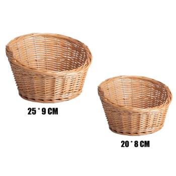 KOŠÍK Z PRÚTIA, SADA 2 KUSOV, MEDOVÁ FARBA