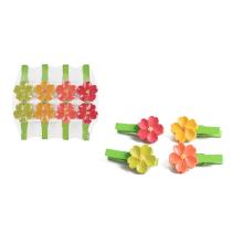 POLYRESINOVÁ PINZETA S KVETOM V SÁČKU, 8 KUSOV, FAREBNÁ