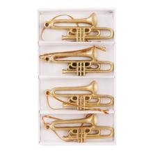 POLYRESINOVÁ TRÚBKA V PAPIEROVEJ ŠKATUĽKE, 4 KUSY, ZLATÁ