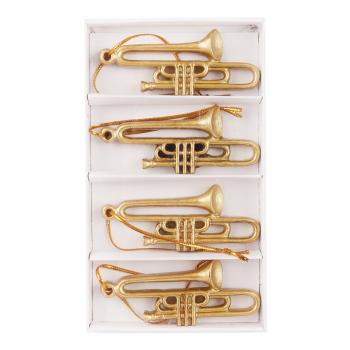 POLYRESINOVÁ TRÚBKA V PAPIEROVEJ ŠKATUĽKE, 4 KUSY, ZLATÁ