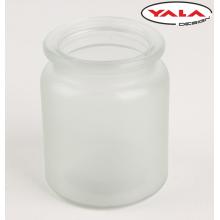 SKLENENÝ SVIETNIK S OKRÚHLYM OKRAJOM ČÍRY MATNÝ