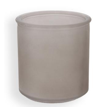 SKLENENÝ KASTRÓL OKRÚHLY PIESKOVANÝ HNEDÝ