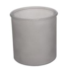 SKLENENÝ PODŠÁLOK OKRÚHLY PIESKOVANÝ SIVÝ