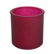 SKLENENÁ NÁDRŽKA OKRÚHLA PIESKOVANÁ BORDOVÁ