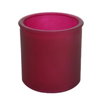 SKLENENÁ NÁDRŽKA OKRÚHLA PIESKOVANÁ BORDOVÁ