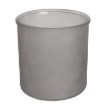 SKLENENÝ PODŠÁLOK OKRÚHLY PIESKOVANÝ SIVÝ