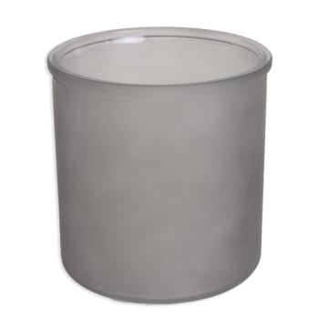 SKLENENÝ PODŠÁLOK OKRÚHLY PIESKOVANÝ SIVÝ