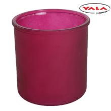 SKLENENÁ NÁDRŽKA OKRÚHLA PIESKOVANÁ BORDOVÁ