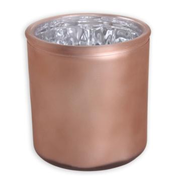 SKLENENÝ PODTÁCEK KRUH BRONZOVÁ METALÍZA