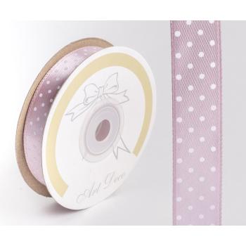 SATÉNOVÁ STUHA, POLKA DOT MAUVE MAUVE