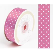 SATÉNOVÁ STUHA, BODKY TMAVORUŽOVÁ